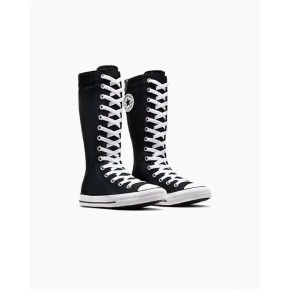 Converse Kids Size 1 Shoes NEW Knee High Chuck Taylor All Star XHi Black Zip Up